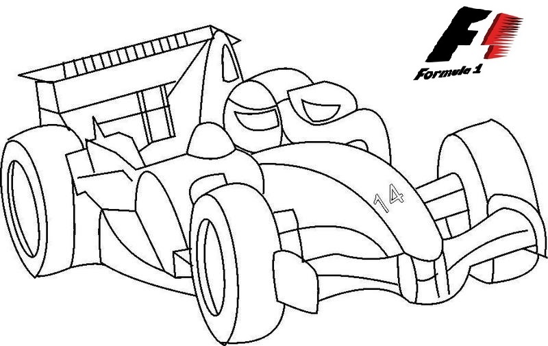 sport car formula one coloring page