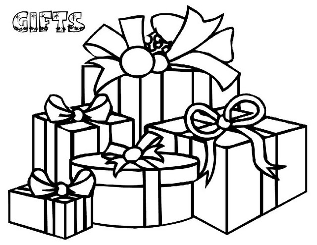 Gift Coloring Present Coloring Sheet Online