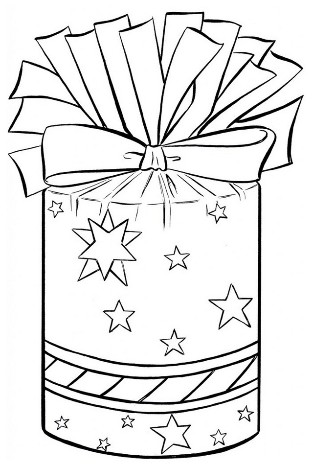 Gift Coloring Sheet Present Picture for Kids
