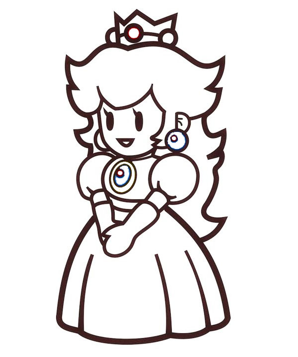 Princess Peach Toadstool coloring page