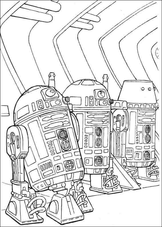 astromech droid r2 d2 coloring picture