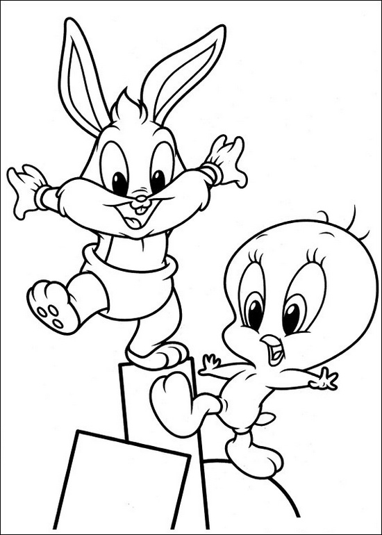 baby looney tunes bunny coloring page