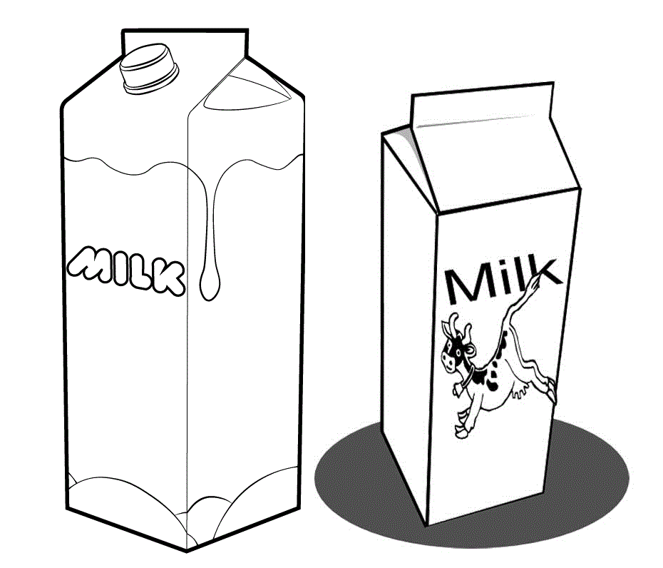 box of milk coloring picture