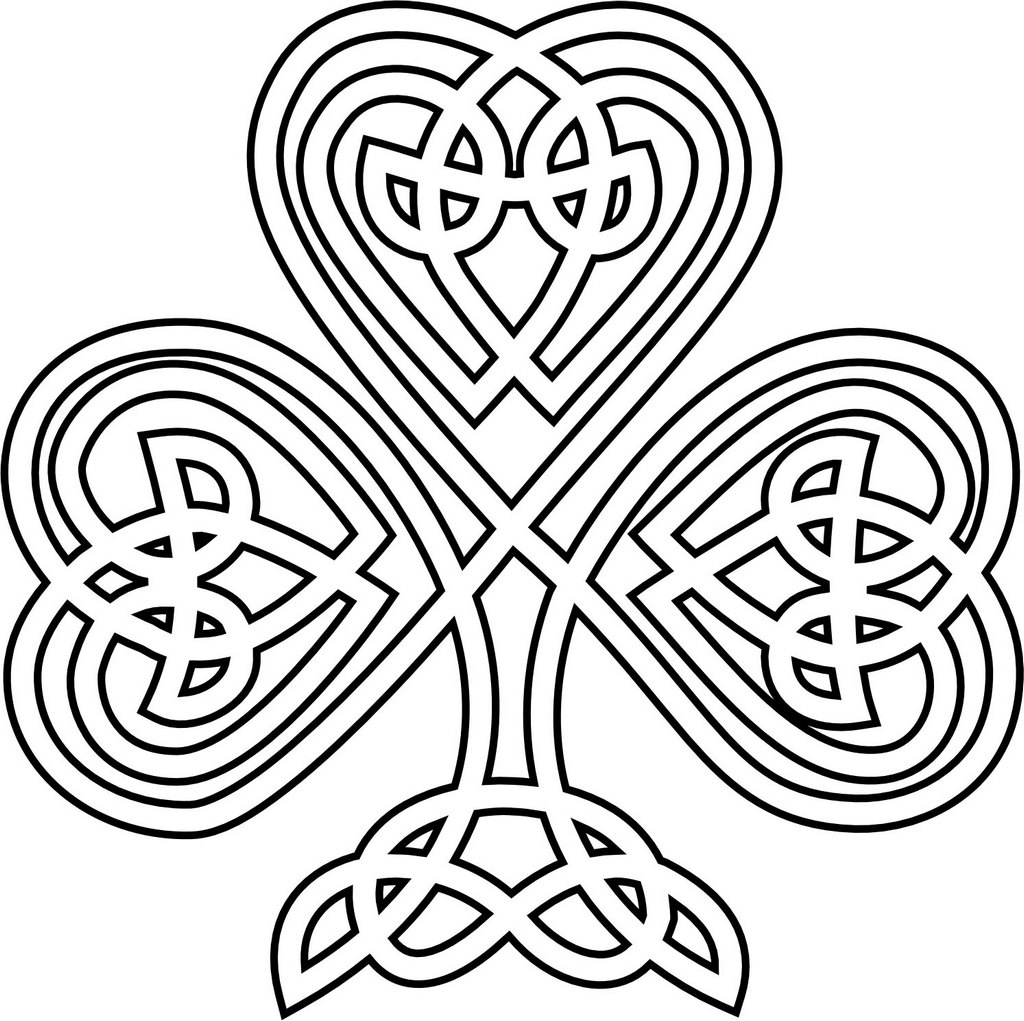 celtic shamrock coloring sheet