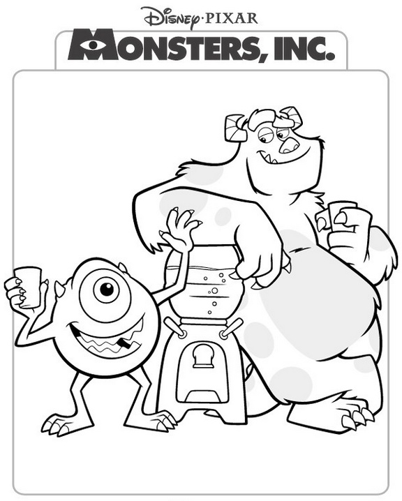 epic Monster Inc Disney Coloring Pages