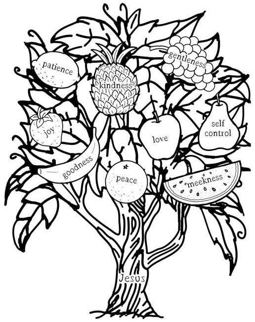 fruit of the spirit coloring picture printable