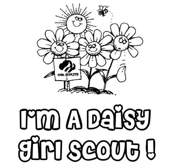 girl scout daisy coloring page printable