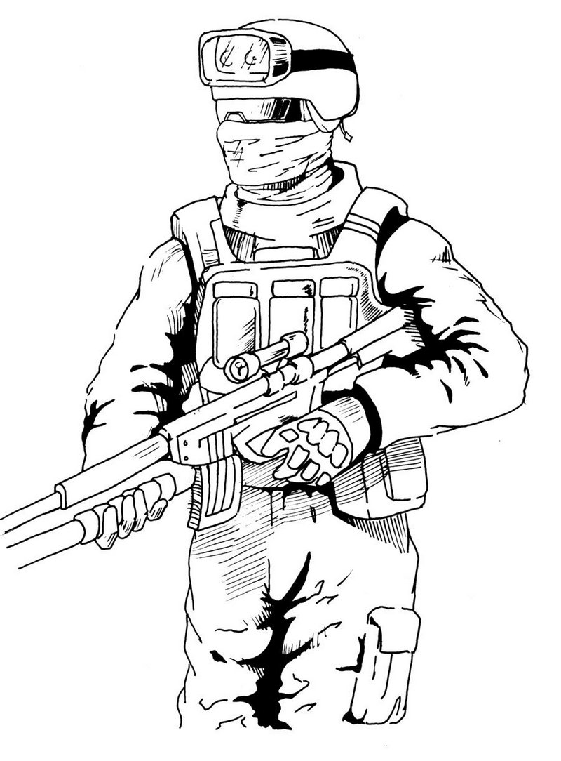 high detailed graphic call of duty coloring picture