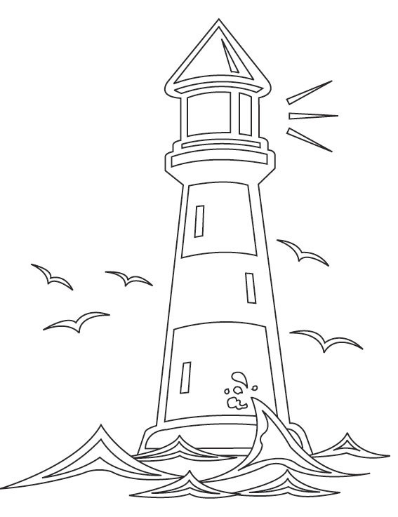 lighthouse coloring picture design