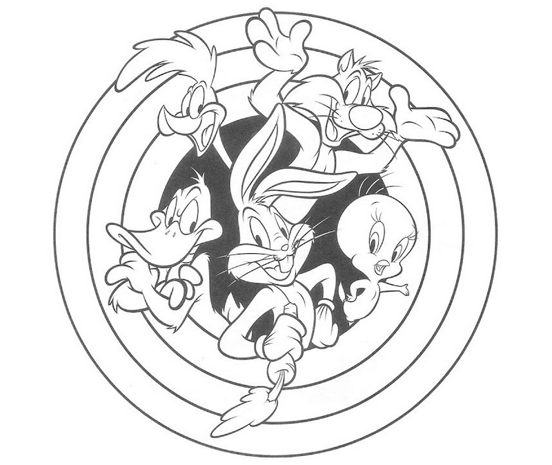 looney tunes character coloring sheet printable