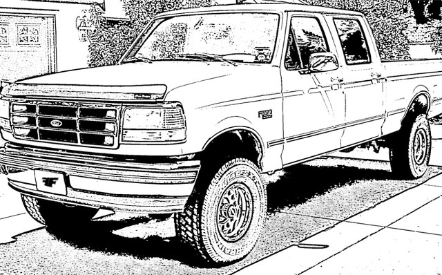 models ford truck coloring sheet