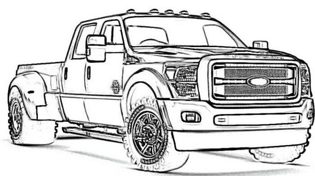 new ford truck coloring page