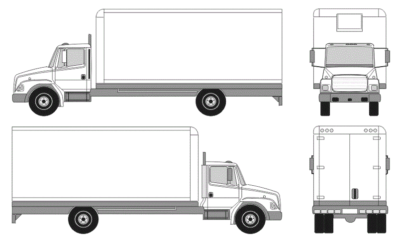 semi truck length coloring picture