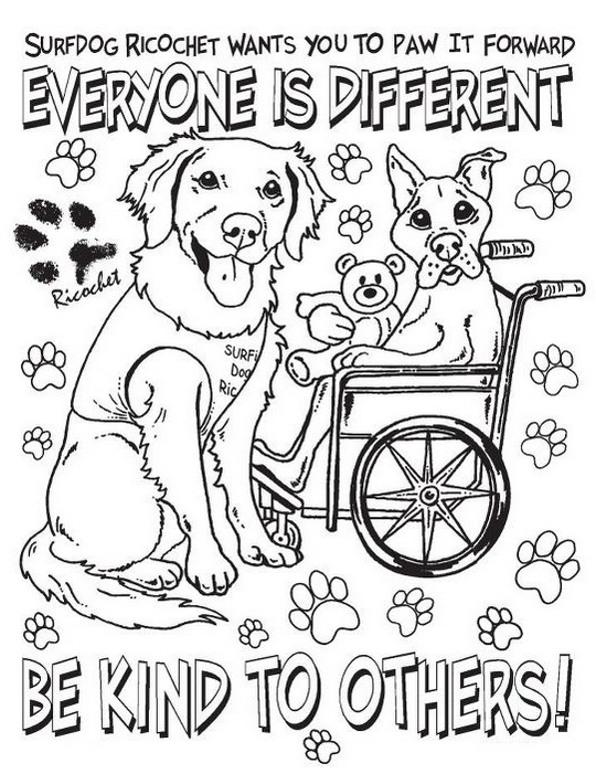 stop bullying coloring sheets with lettering everyone is different be kind to the others
