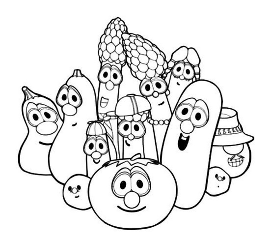 veggie tales coloring picture for kids