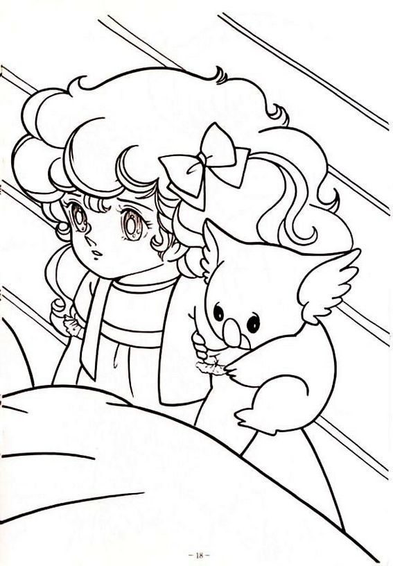Beautiful Minky Momo Coloring Picture for Girls