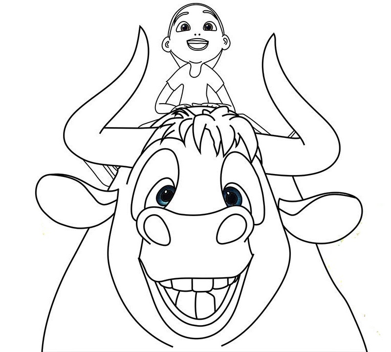 Ferdinand and Nina Coloring Movie Sheet for Children