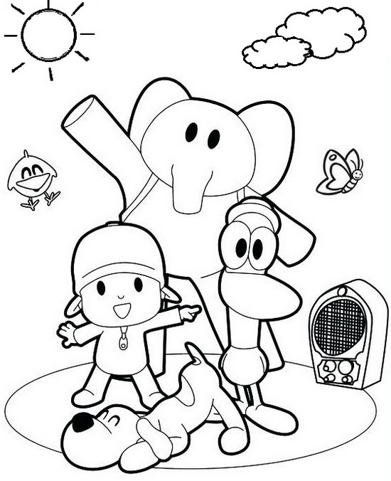 Pocoyo Coloring Pages Nina