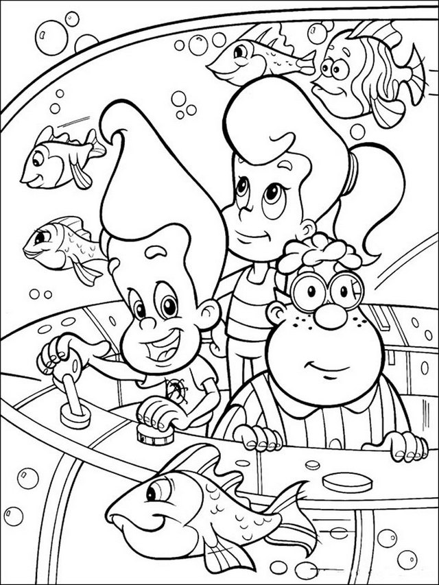 Jimmy Neutron and Cindy Vortex coloring pictures