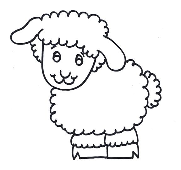 cute lamb baby sheep coloring sheet