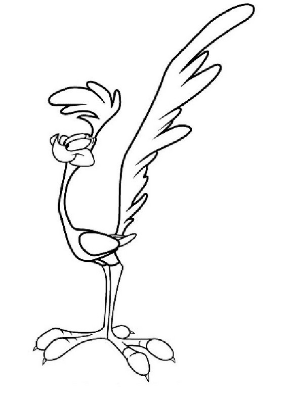 looney tunes road runner character coloring sheet