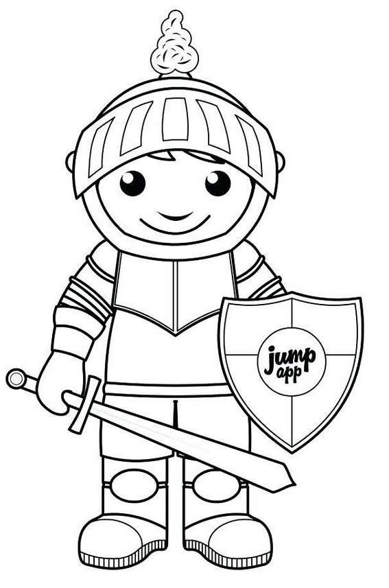mike the knights game coloring pictures