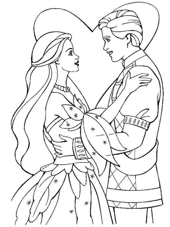 prince and princess bridal dress bride and groom coloring sheet