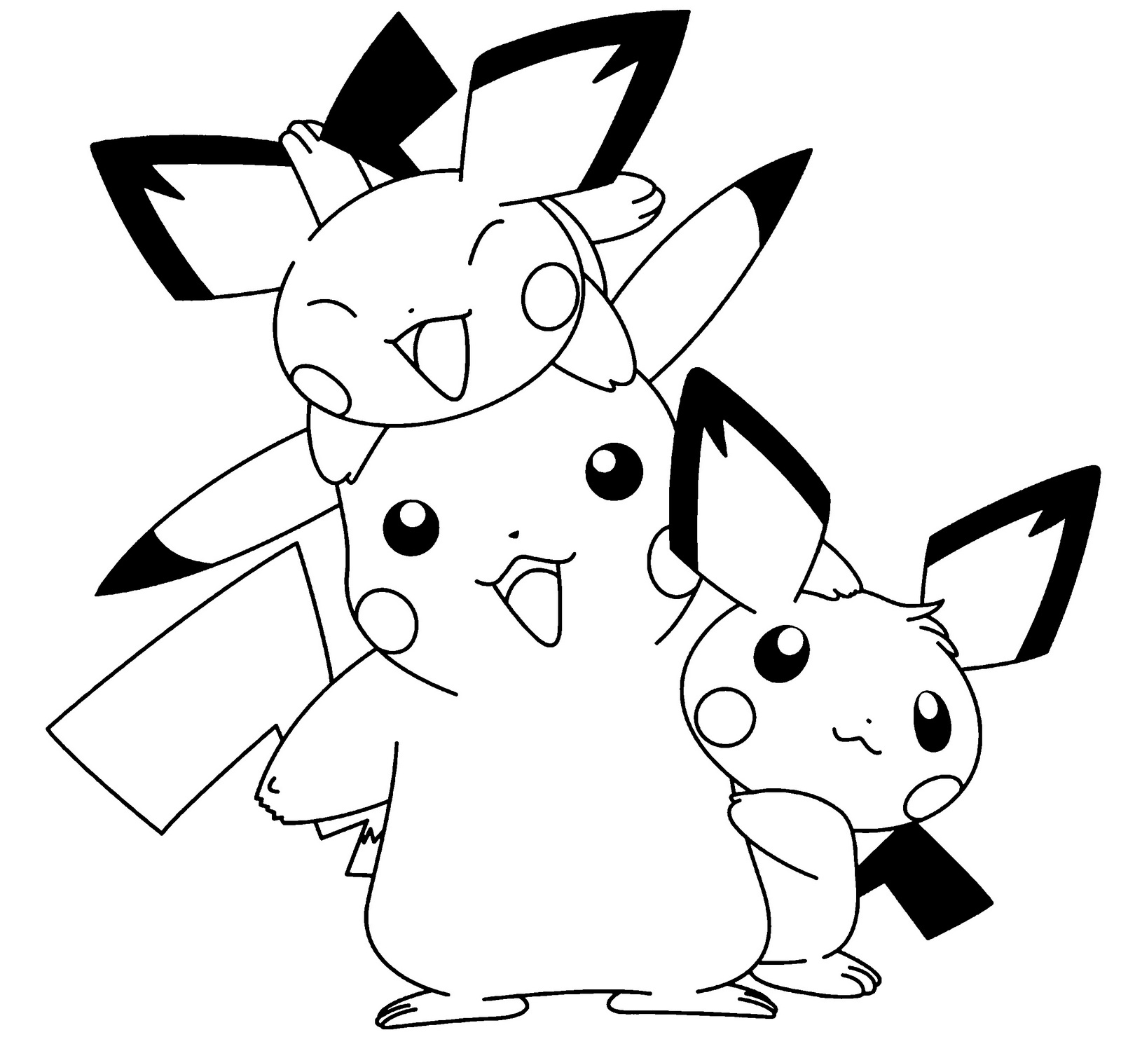 Top 7 Cute Plyaful Pichu Coloring Pages For Little Kids Coloring Pages