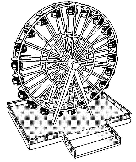 Top Ferris wheel coloring picture