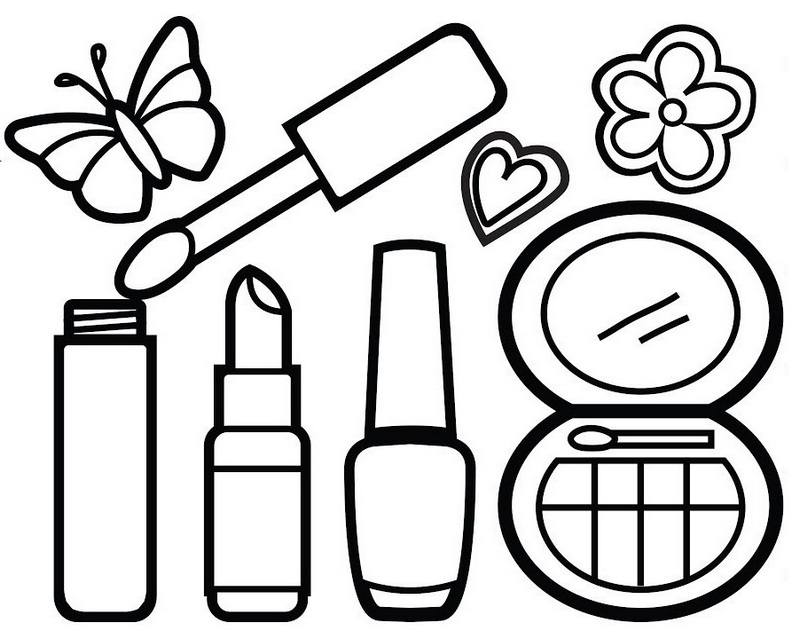 awesome makeup kit coloring page for your little princess
