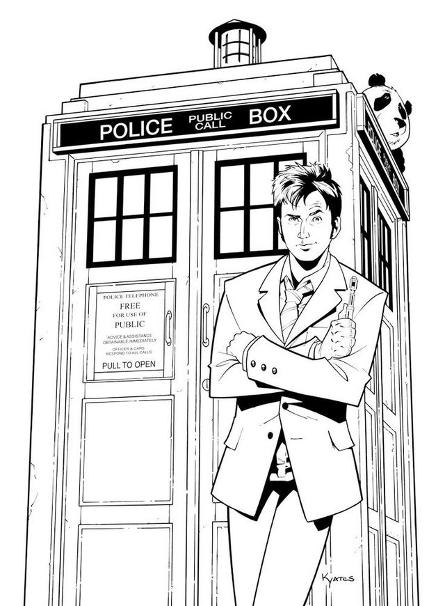 best doctor who coloring lineart sheet
