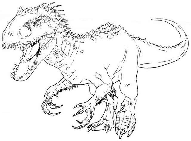 best indominus rex coloring sheets for small children