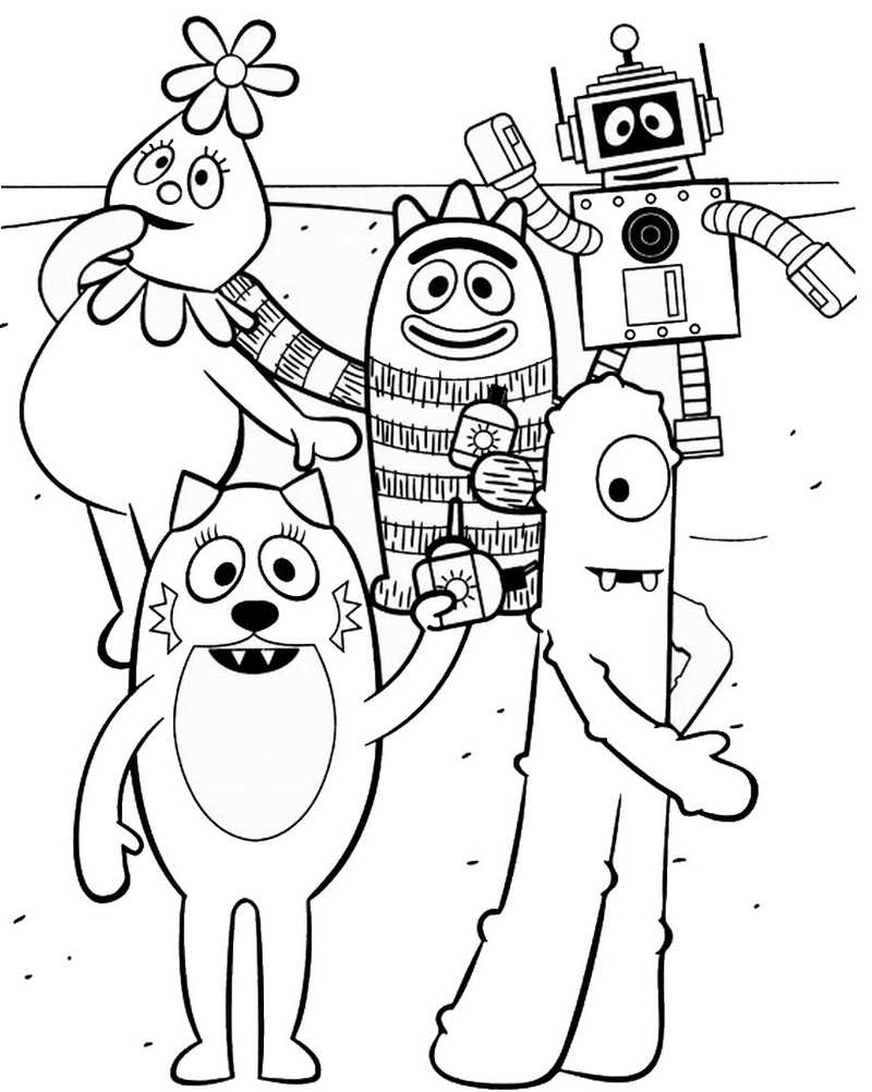 Yo Gabba Gabba Coloring Pages Encourage Kids to Sing and Dance
