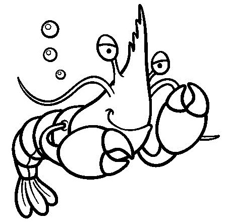 cartoon lobster coloring picture for little one