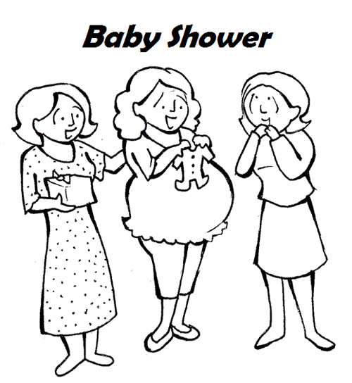 happy baby shower coloring sheet