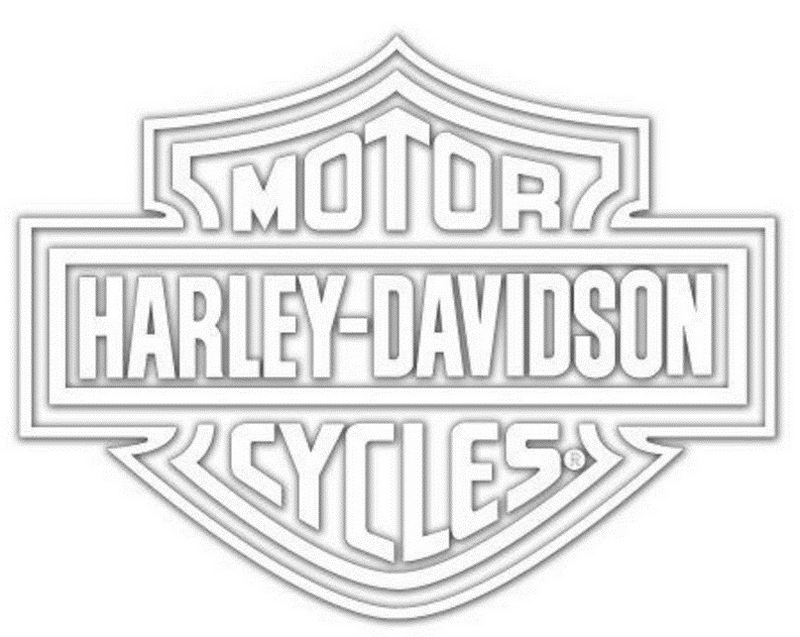 harley davidson logo coloring sheet line art