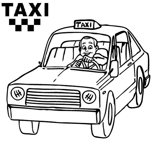 high detailed perfect taxi coloring book