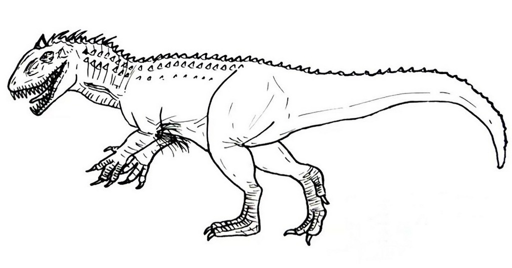 hybrid dinosaur indominus rex coloring picture