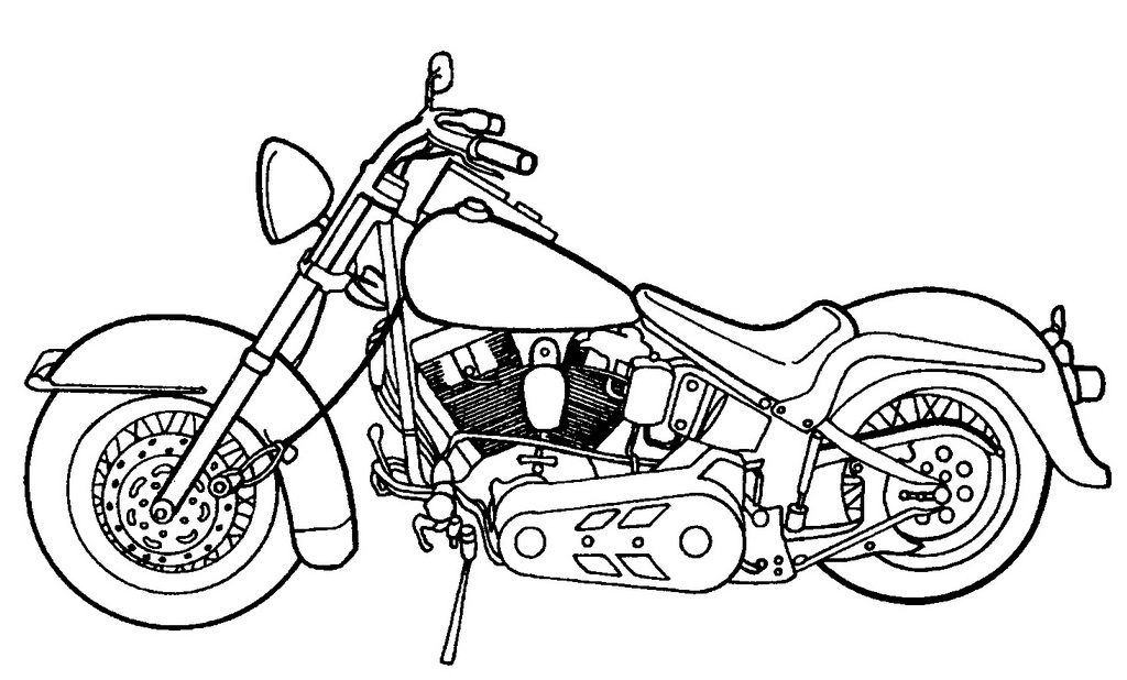 luxurious harley davidson coloring page