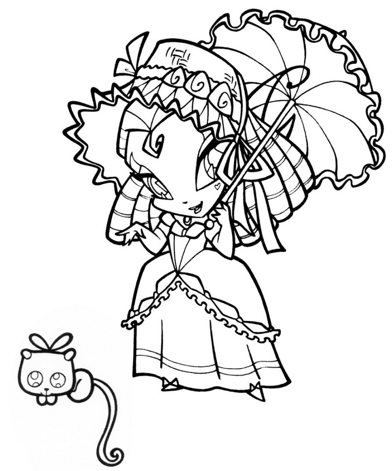 pop pixie magical world coloring page for your little princess