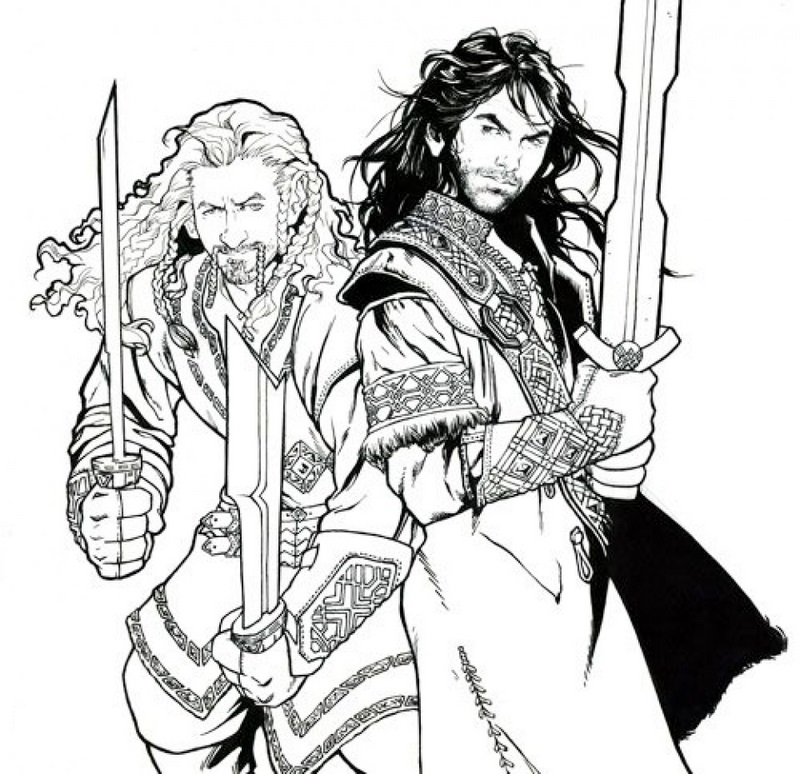 strong the hobbit coloring pictures