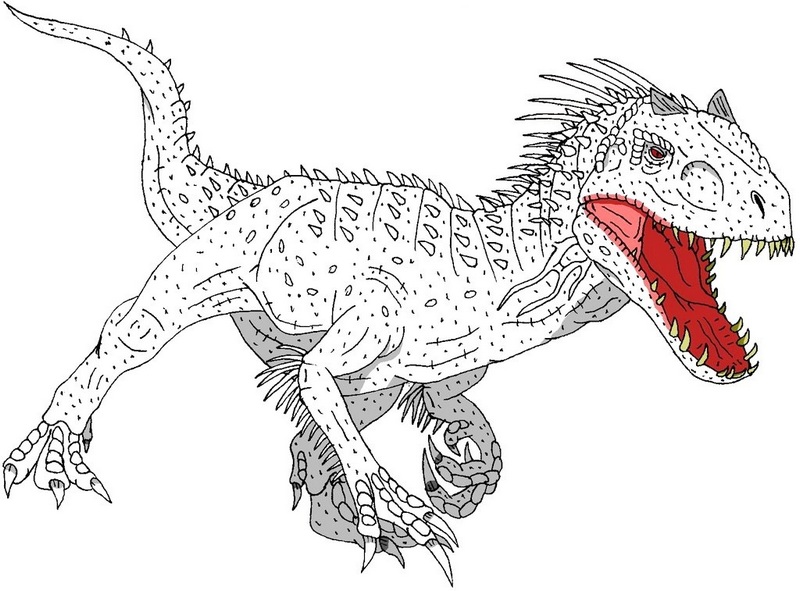 strong indominus rex coloring picture