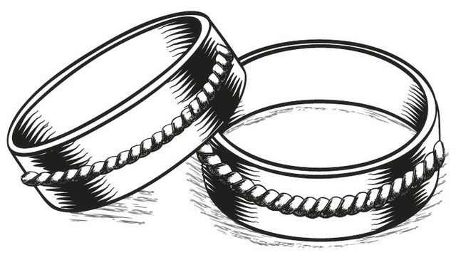stunning wedding ring set coloring and sketch drawing page