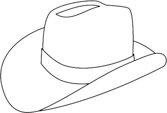 top cowboy hat coloring page