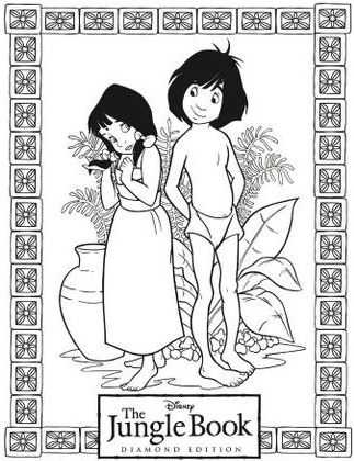 Best The Jungle Book Mowgli and Shanti coloring page