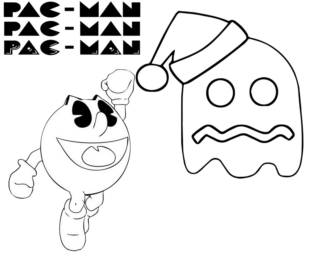 Epic Pacman coloring and activity page