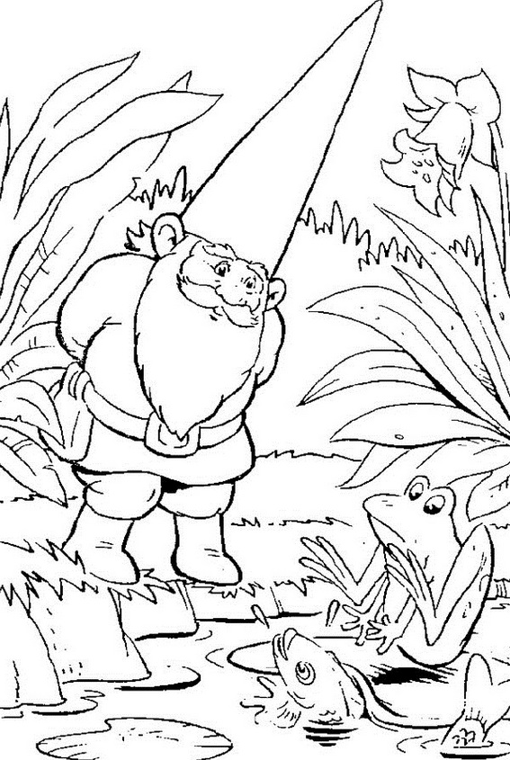 Gnome Dwarfish Creature Coloring Sheet