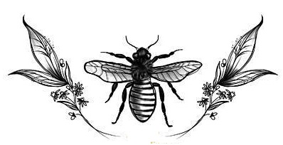 Honey Bee for logo coloring page
