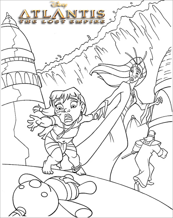 Perfect Atlantis the lost empire Coloring Page