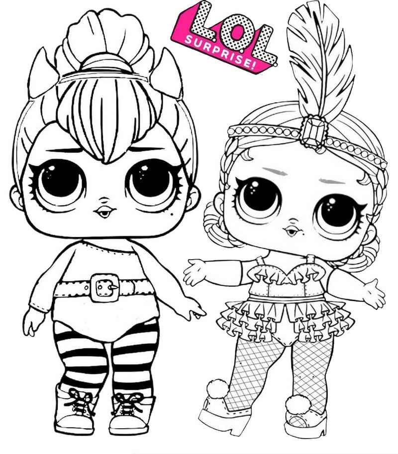 Spice and Showbaby LOL Surprise Coloring Page